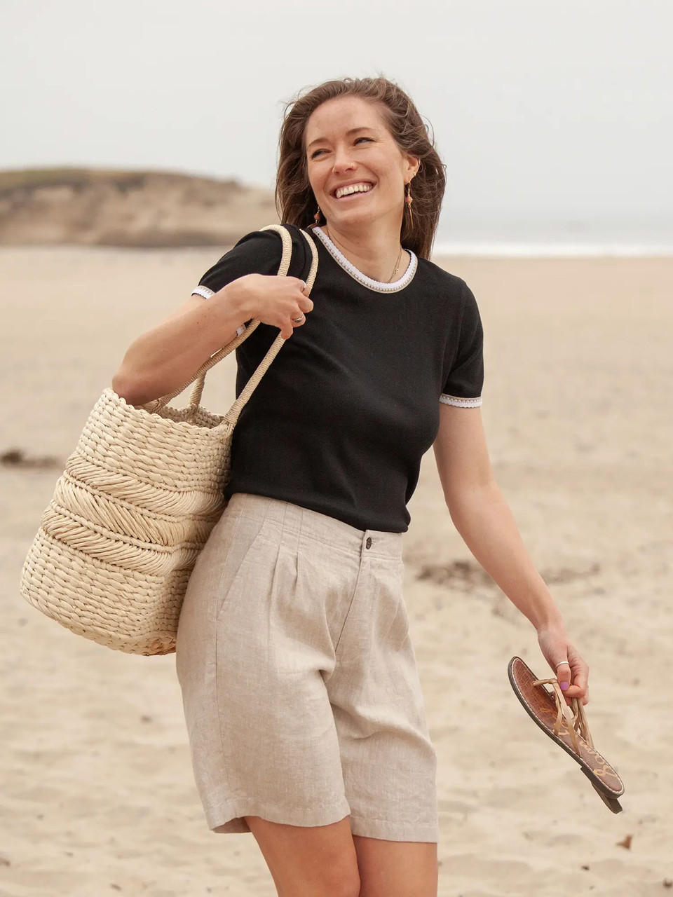 Women's Solana Crochet Trim T-Shirt | Aventura