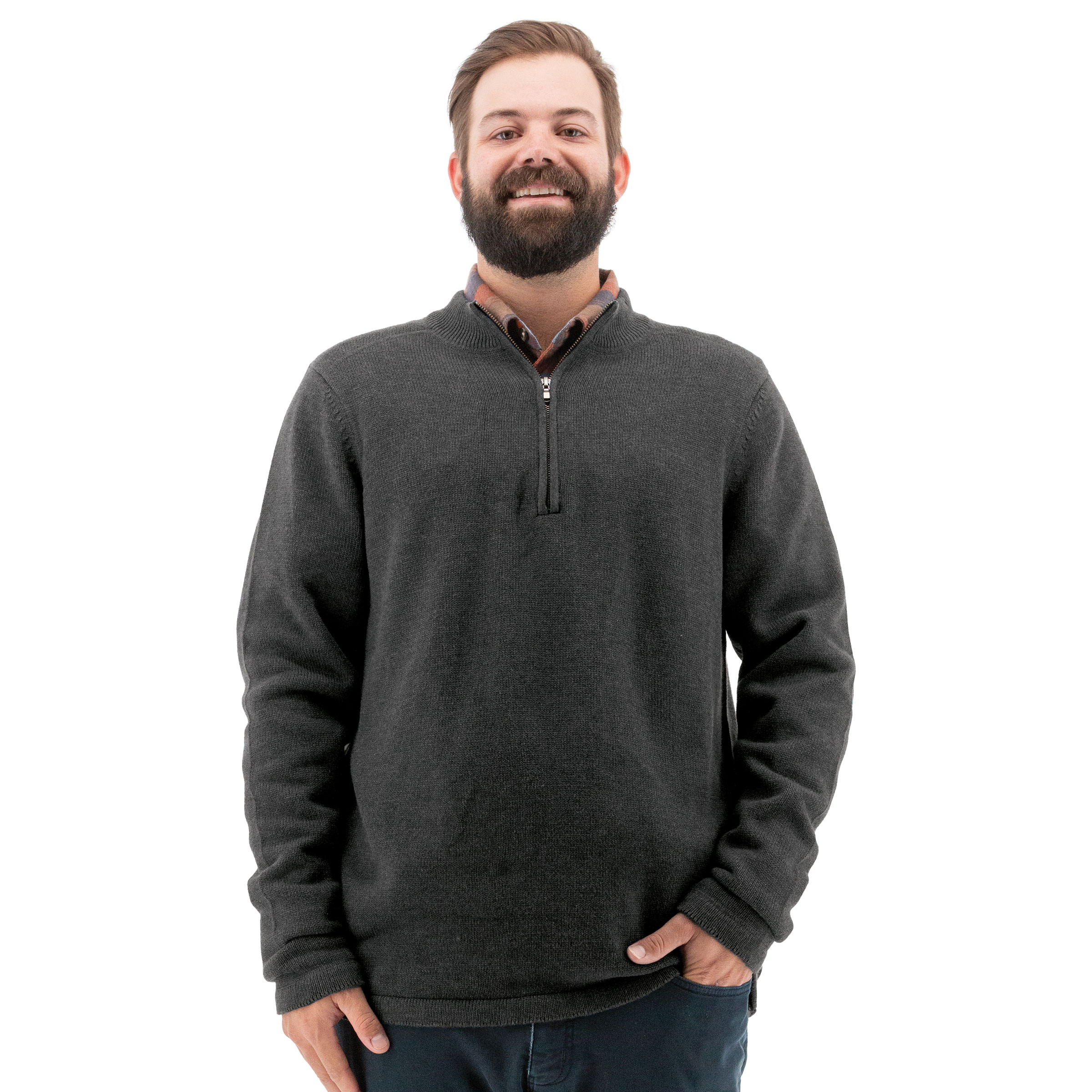 Men's Softest Tencel Blend Quarter-Zip Pullover Sweatshirt | Dark Navy | Size Small | Cotton/Tencel/Lyocell | Orvis