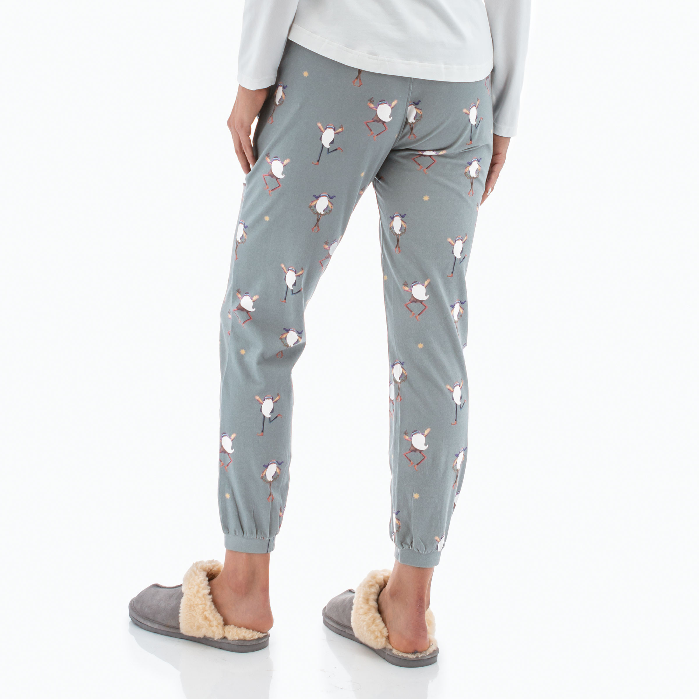 Women's Gnome For The Holidays Jersey Pajama Pants - Little Blue