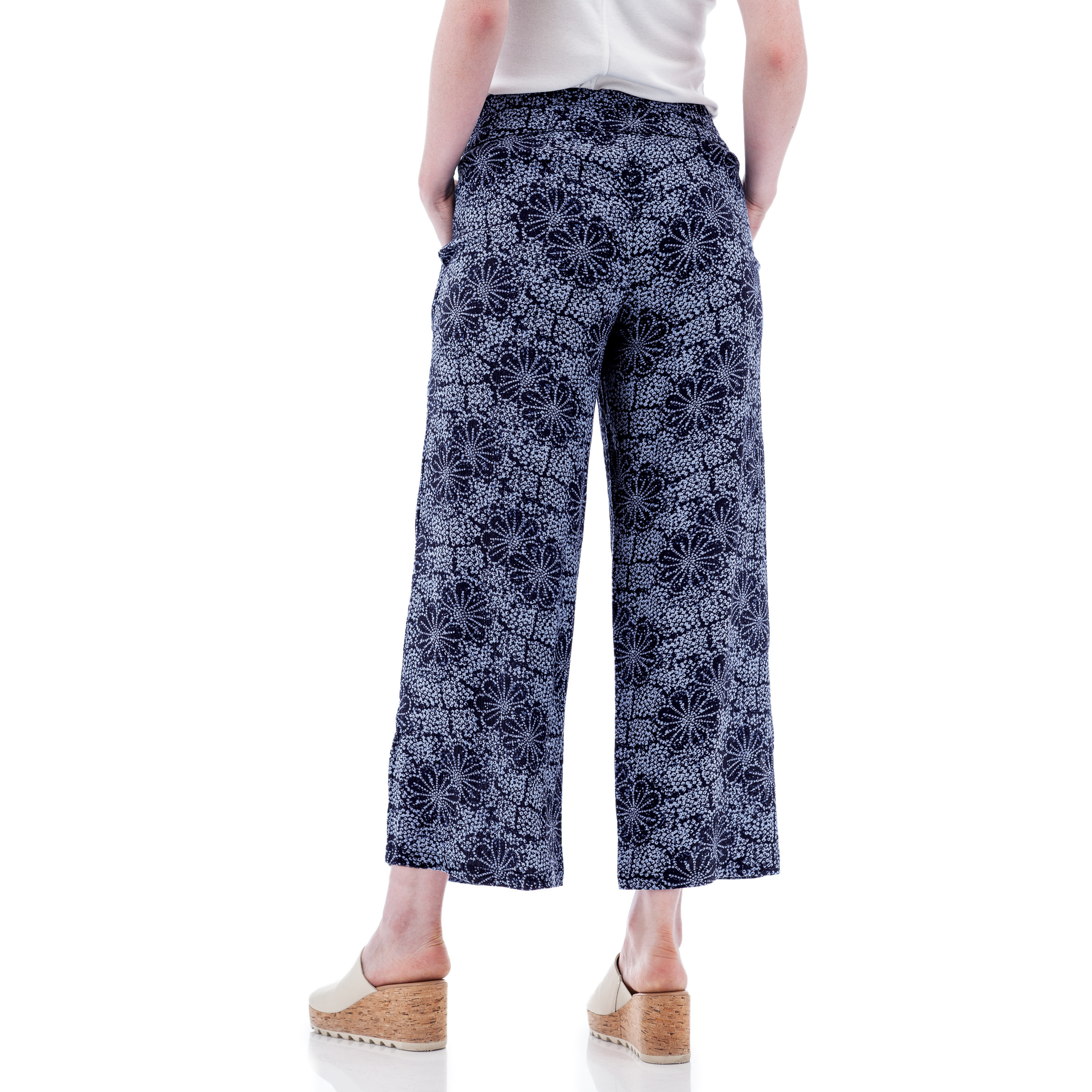 Women's Sorrento Print Wide Leg Ankle Pant | Aventura