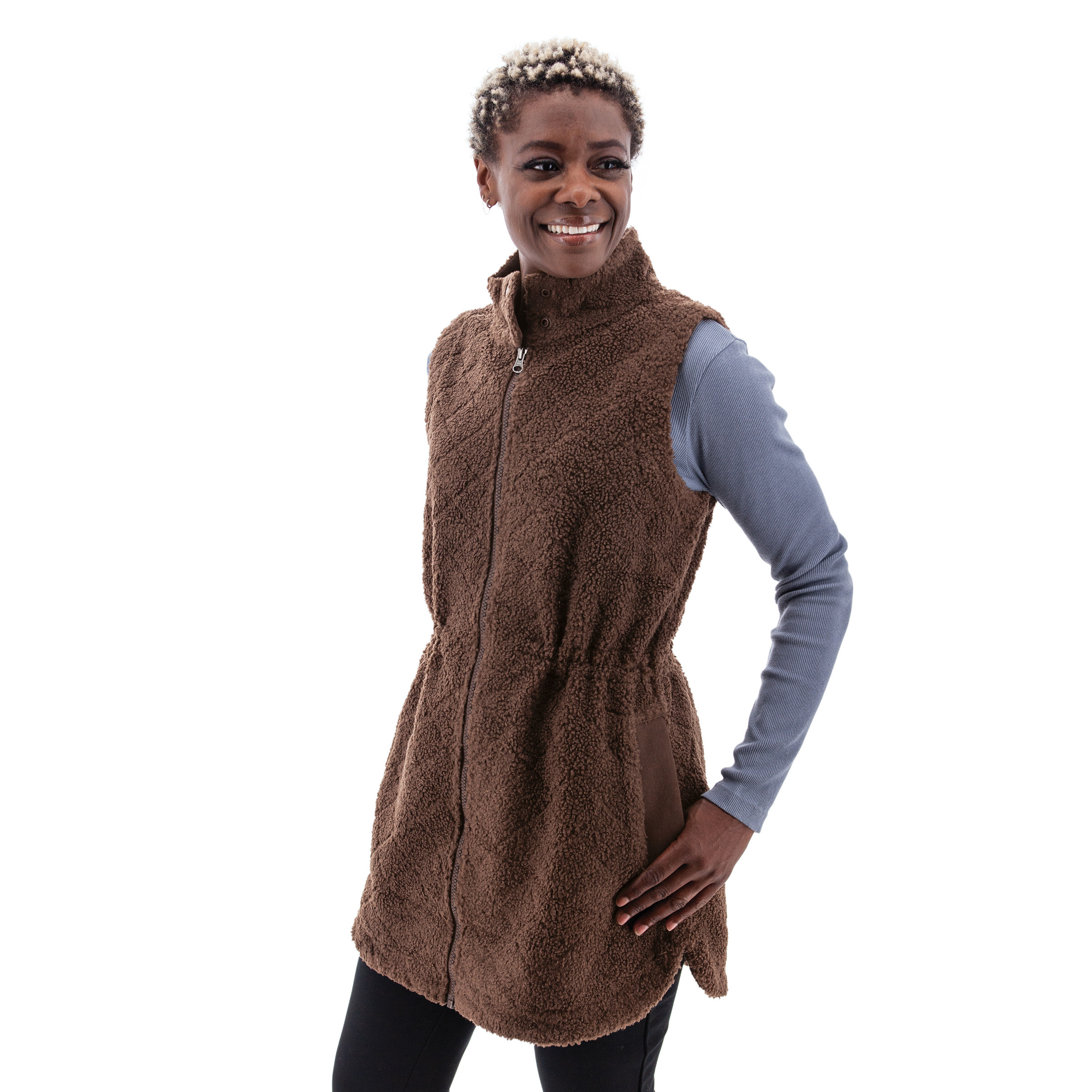 Women's Solstice Sherpa Fleece Long Vest | Aventura