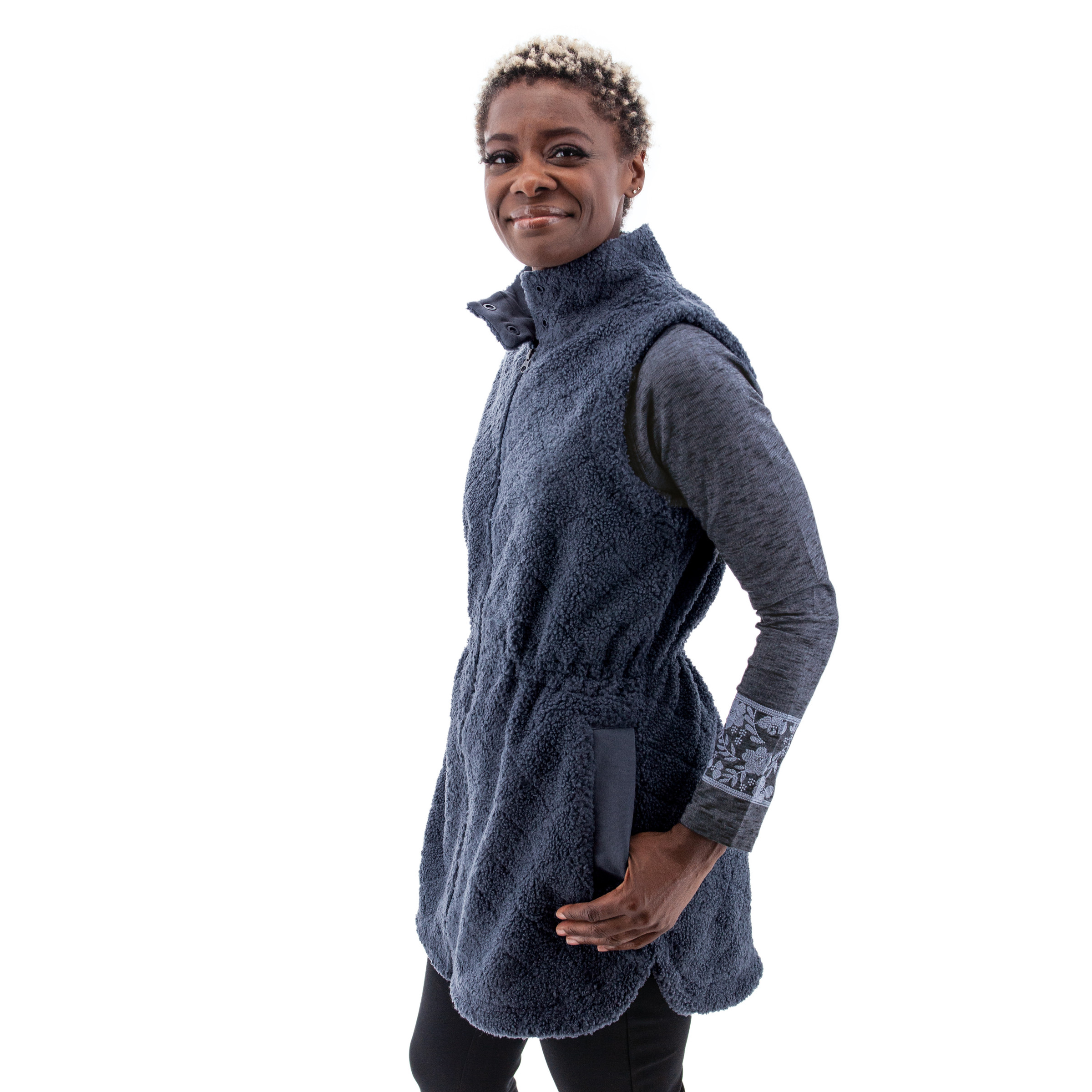 Women's Solstice Sherpa Fleece Long Vest | Aventura