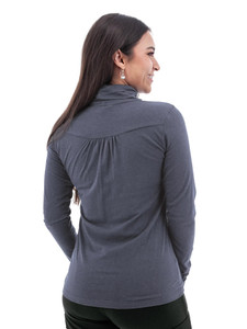 Eden Turtleneck studio back Ombre Blue