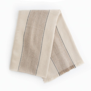 Wide Stripe Shawl folded