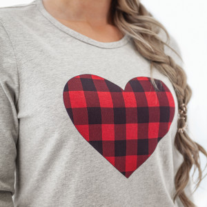 Heart Pajama Top detail
