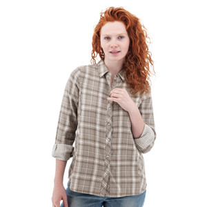 Gracie Organic Snap Plaid Shirt studio