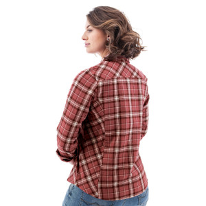 Gracie Organic Snap Plaid Shirt studio back