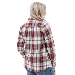 Salina Organic Plaid Shirt studio back Salina Organic Plaid Shirt studio back