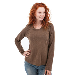 Layla Organic V-Neck Top studio