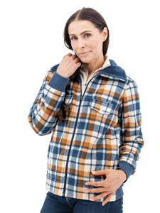 Millie Plaid Fleece Jacket studio