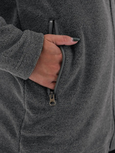 Westbrook Fleece Long Coat studio detail