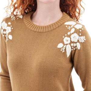 Lindley Embroidered Sweater studio detail