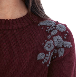 Lindley Embroidered Sweater studio detail