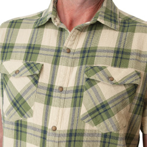 Liam Organic Cotton Snap Button Shirt studio alt1