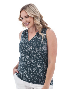 Keara Sleeveless Print Blouse studio alt1