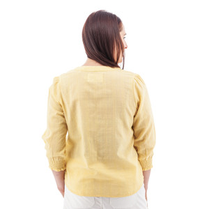 Anna Smocked Sleeve Blouse studio back