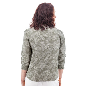 Daisy Smocked Sleeve Print Blouse studio back Daisy Smocked Sleeve Print Blouse studio back