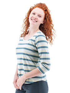 Magnolia Striped 3/4 Sleeve Top studio alt1