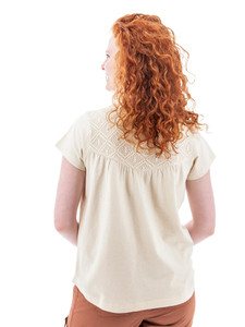 Taylor Organic Crochet Tee studio back