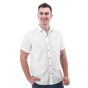Zayne Organic Cotton Seersucker Shirt studio alt1