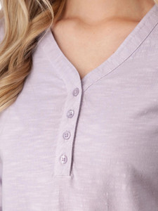 Este Organic Cotton V-Neck Henley studio alt2