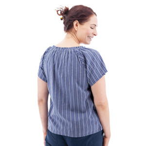 Colmar Striped Dobby Blouse studio back