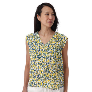 Francesca Crepe Print Top studio