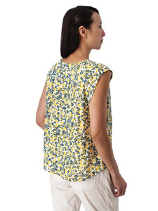 Francesca Crepe Print Top studio back