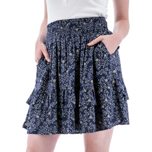 Francesca Ruffle Crepe Skirt studio