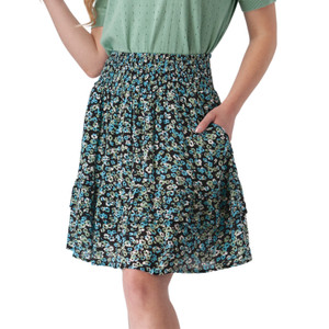 Francesca Ruffle Crepe Skirt studio alt2