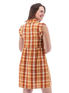 Montrose Lightweight Plaid Dress studio back