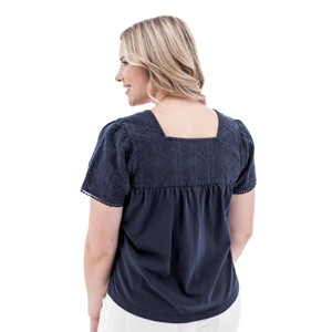 Shelle Recycled Cotton Swing Top studio back
