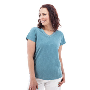 Layla Organic Cotton V-Neck Tee studio