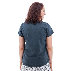 Layla Organic Cotton V-Neck Tee studio back
