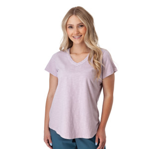 Layla Organic Cotton V-Neck Tee studio alt1