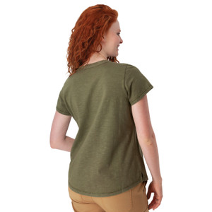 Layla Organic Cotton V-Neck Tee studio back
