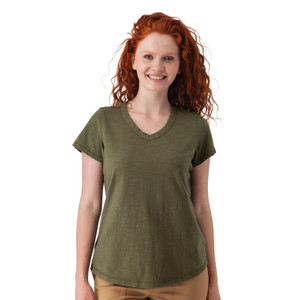 Layla Organic Cotton V-Neck Tee studio