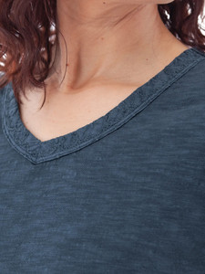Layla Organic Cotton V-Neck Tee studio alt2