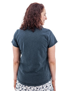 Layla Organic Cotton V-Neck Tee studio back