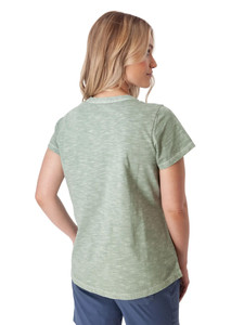 Layla Organic Cotton V-Neck Tee studio back
