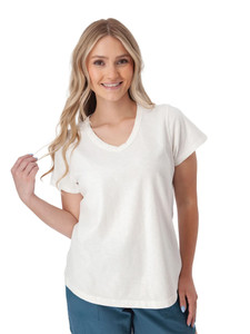 Layla Organic Cotton V-Neck Tee studio alt1