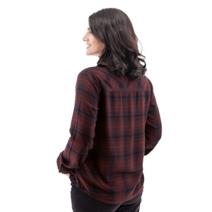Eve Plaid Popover Top studio back