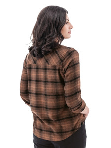 Eve Plaid Popover Top studio back