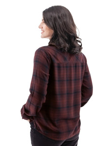 Eve Plaid Popover Top studio back