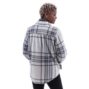 Luscious Plaid Boyfriend Shirt studio back