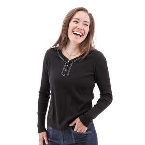 Nevis Embroidered Rib Knit Top studio