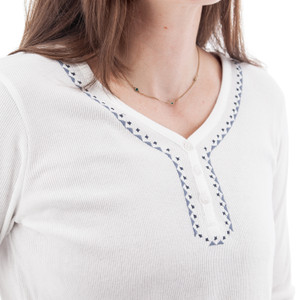 Nevis Embroidered Rib Knit Top studio alt 2