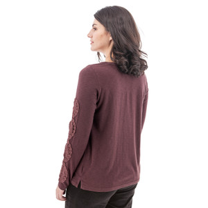 Crystal Crochet Henley studio back