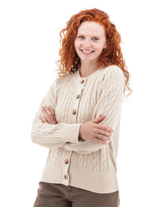 Cascade Cable Knit Raglan Cardigan studio alt 1