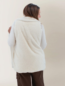 Cozy Open Front Vest studio back